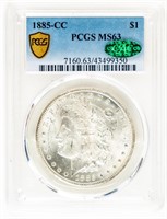Coin 1885-CC  Morgan Silver Dollar PCGS MS63 CAC