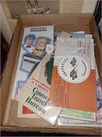 Box Lot of Vtg. Paper Goods- Maps and More