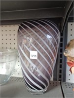 Art Glass Stripped Vase