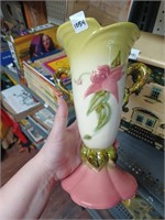 Vtg. Handled Floral Hull Pottery Vase