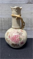 Vintage Floral Vase 8" Tall