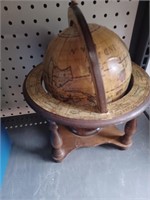 World Globe on Wooden Holder and Small World