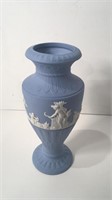 Wedgewood Blue Jasperware Fluted Vase UJC