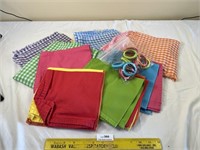 Bright Colors Linens Lot - Napkin Rings - N