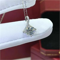 Silver Plated Necklace Pendant Elegant Jewelry
