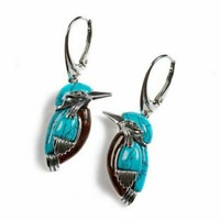 Bird Hoop Dangle Drop Earrings