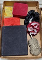 FLAT OF JEWELRY BAGS AND HOLDERS & TRINKET BOX