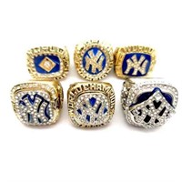 Set of 6 New York Yankees Championship Rings