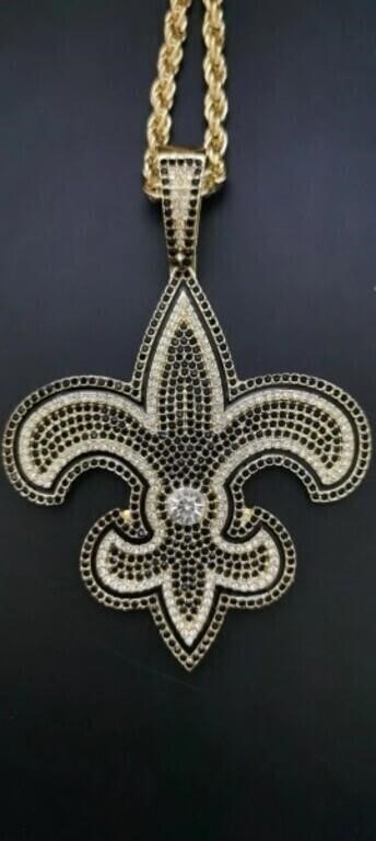New Orleans Saints Pendant and Necklace NEW