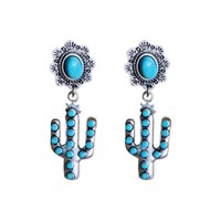 Hook Drop Earrings Turquoise