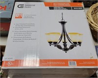 NOS COMMERCIAL ELECTRIC 5 LIGHT CHANDELIER