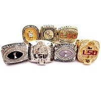 Set of 7 LSU Tigers Championship Rings