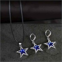 Dallas Cowboys Pendant Necklace and Earrings Set W