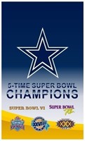 Dallas Cowboys 5 Time Super Bowl Champions Flag