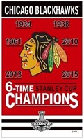 Chicago Blackhawks 6 Time Stanley Cup Champions 3W