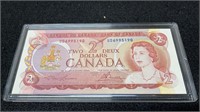 Uncirculated 1974 Bank Of Canada 2 Dollar Bill