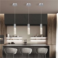 Pack of 3 Pendant Lighting Bubble Crystal Glass Th