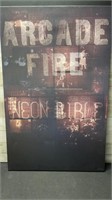 Arcade Fire " Neon Bible " Artwork 22" X 24"