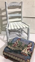 Wooden child's Chair & Stool K14D