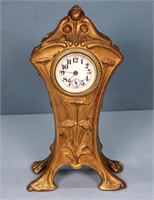 Art Nouveau Spelter Shelf Clock