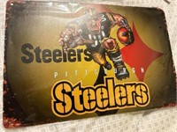 Pittsburgh Steelers Metal Sign Decor 8x12 NEW