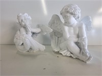 2 Angel Statues, Resin Like