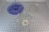 3 PLASTIC SERVING PLATTERS