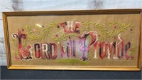 Antique Punch Paper Motto Sampler " The Lord Will