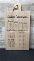 Kitchen Wooden Conversion Wall Hanging 12" X 22"