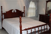 Queen Bed and Dresser with Mirror