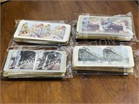 collection of antique stereo scope cards
