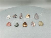 10 antique arrowheads