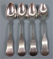 4pc. Set American Coin Silver Serving Spoons