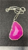 Pink Geode Necklace