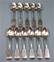 11pc. Set American Coin Silver Teaspoons