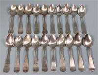 (20) American Coin Silver Teaspoons, 9.9 TO