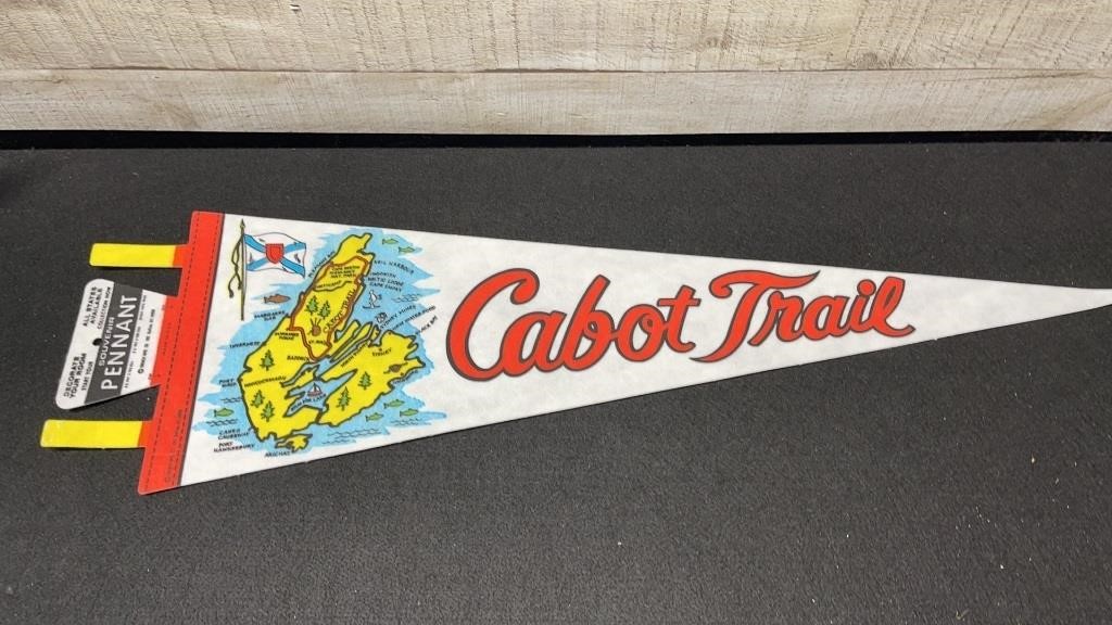 Vintage Cabot Trail Pennant Banner 29"