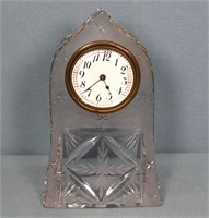 New Haven American Brilliant Cut Glass Clock