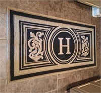 6 x 3 Monogrammed H Rug