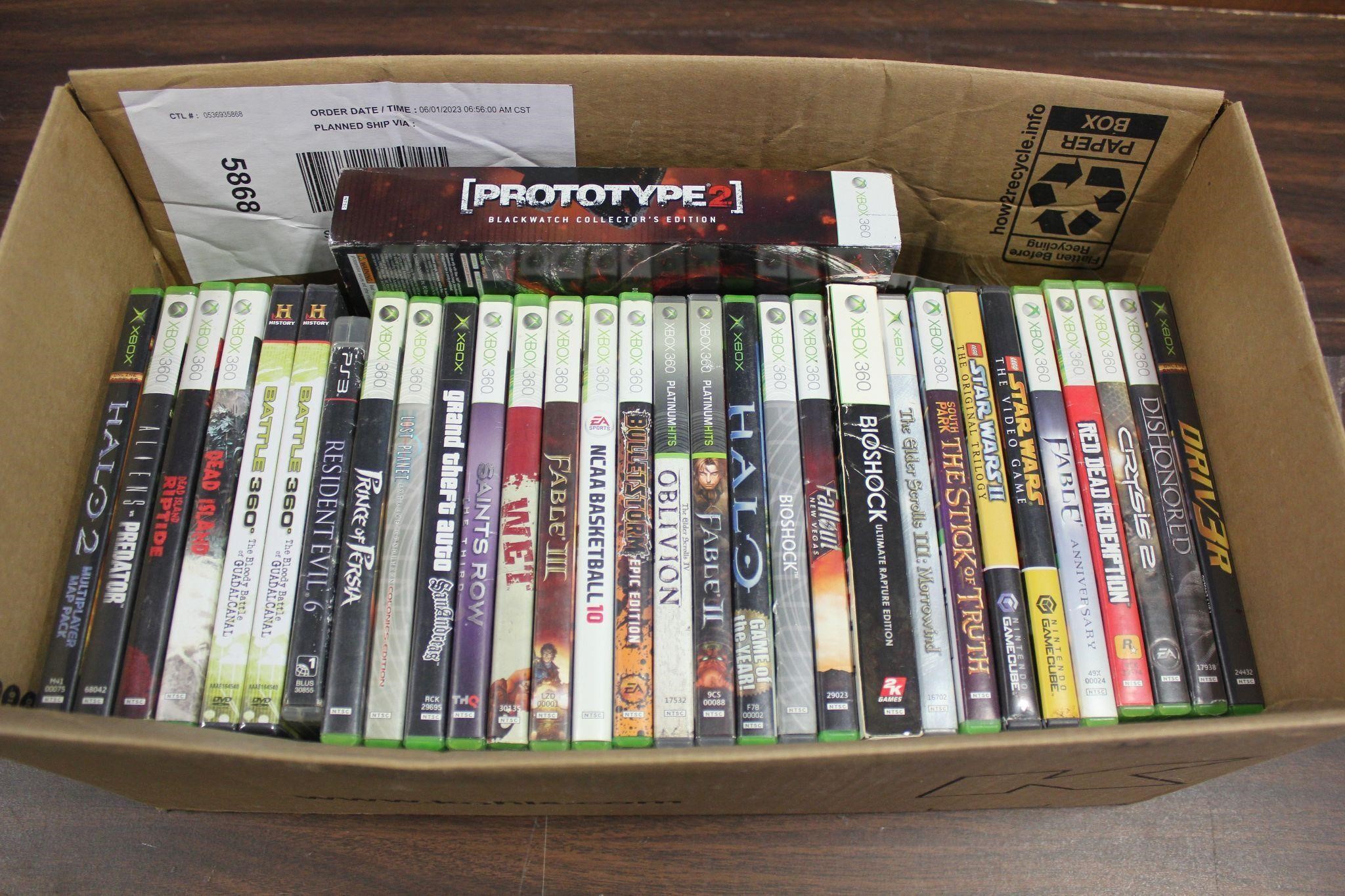 BOX OF XBOX GAMES