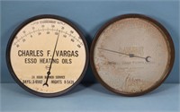 (2) Antique Advertising Thermometers
