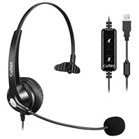 USB Headset with Microphone Noise Cancelling &