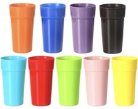 YOUNGEVER 9PCK PLASTIC TUMBLER CUPS(32OZ)