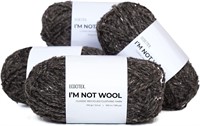 4pk Wool Yarn, 3.5oz/100g - Chocolate, Ecocitex