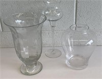 Clear Glass Vases                                .