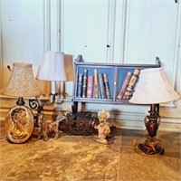 Table Lamps, Clay Horse & Cowboy