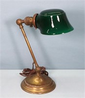 Antique Articulating Brass Desk Lamp