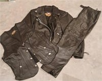 Harley Davidson Pants, Vest, Jacket