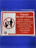 NOVELTY WASHROOM METAL SIGNS 10x7IN 2SIGNS