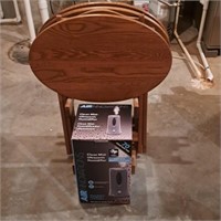 3 Wood TV Trays in Stand, Humidifier